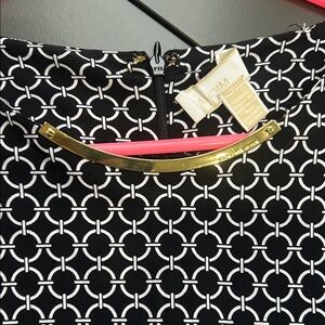 Michael Kors Black and White Geometric Pencil Skirt